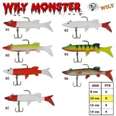 Wily Monster Turna Silikon 10cm 14gr - 07 Red Head-Tail (5.li Pk)