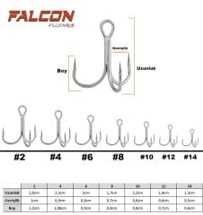 Fujin Falcon Süper Anti-Rust Üçlü Kanca