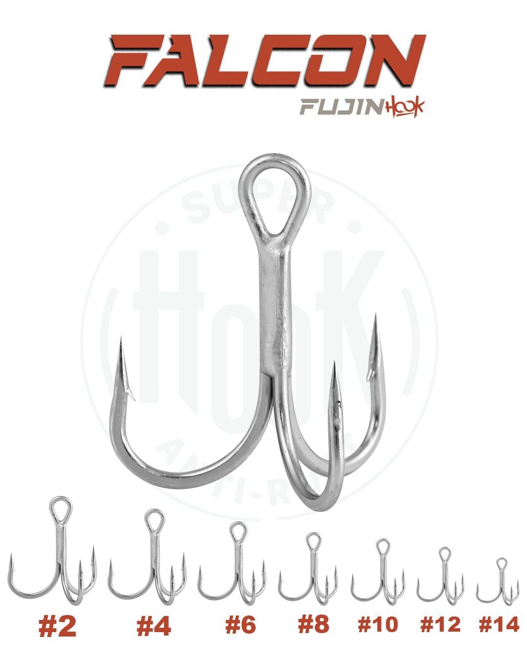 Fujin Falcon Süper Anti-Rust Üçlü Kanca 8