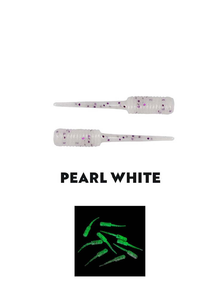 Fujin Baby Fry 2.7cm Lrf Silikon Yem Pearl White Glow