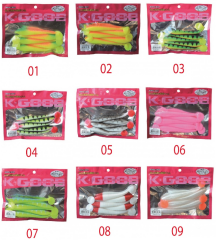 Mutant 3534 Typoon Soft 12cm Levrek Silikonu 5'li Paket Suni Yem