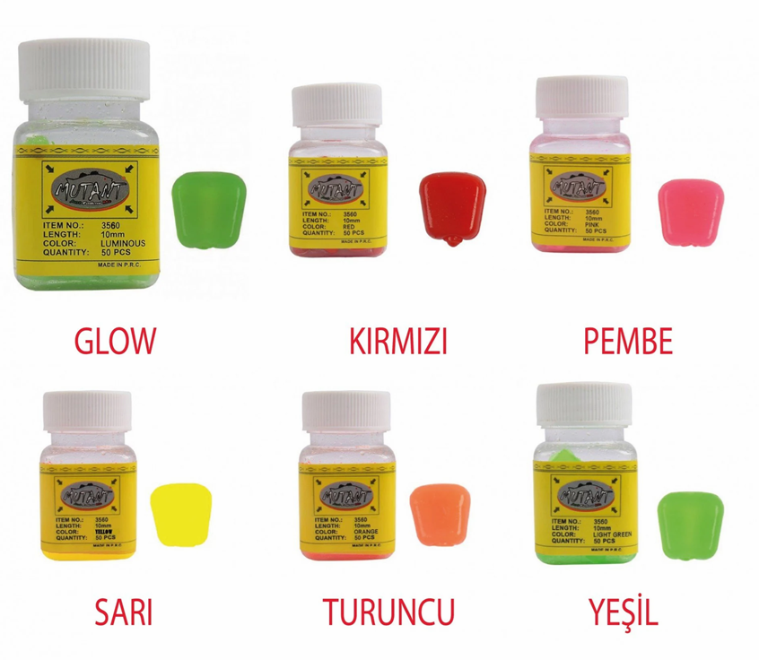 Mutant 3560 Silikon Pop Corn Aromalı Mısır 50.li Kutu Sazan Yemi