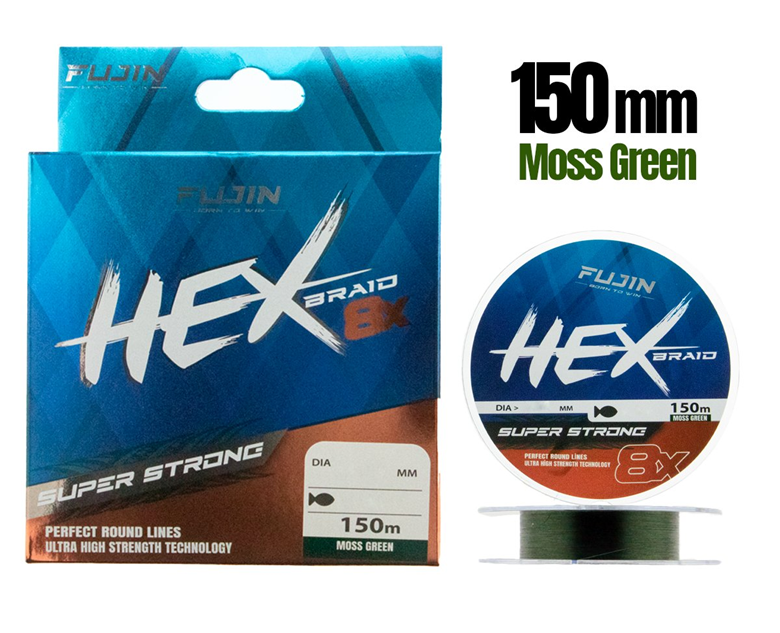 Fujin Hex Braid 8x 150mt Moss Green PE İp Misina 0.08mm