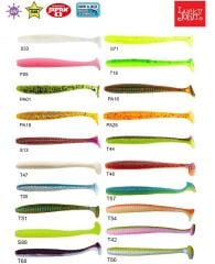 Lucky John S-Shad Tail  3.8''(9.65cm) 5p Silikon Yem