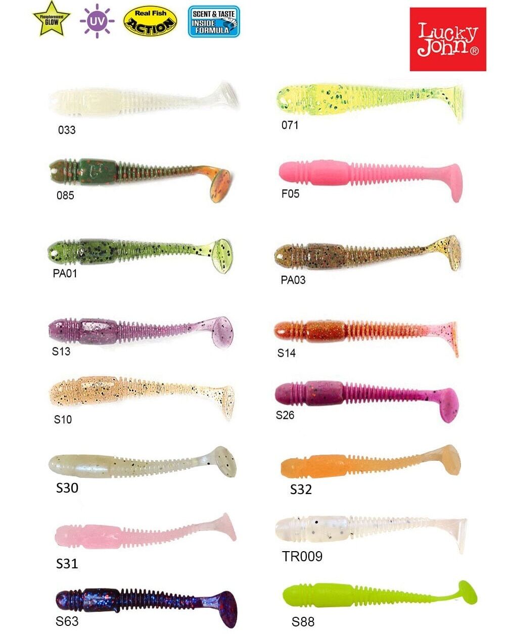 Lucky John Tioga 2''(5.08cm) 10p Silikon Yem