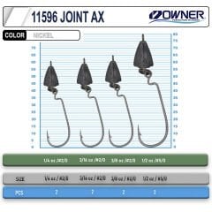 Owner 11596 Cultiva Jig Head İğne 5.3gr