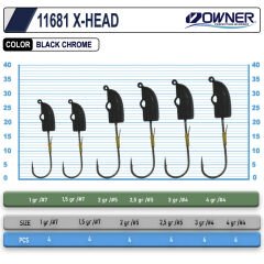 Owner 11681 X-Head Lrf Jighead Kurşun Kafa