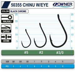 Owner 50355 Chuni W/Eye Gun Black İğne 1