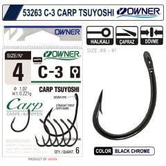 Owner 50923 C 3 Carp Tsuyoshi Sazan İğnesi