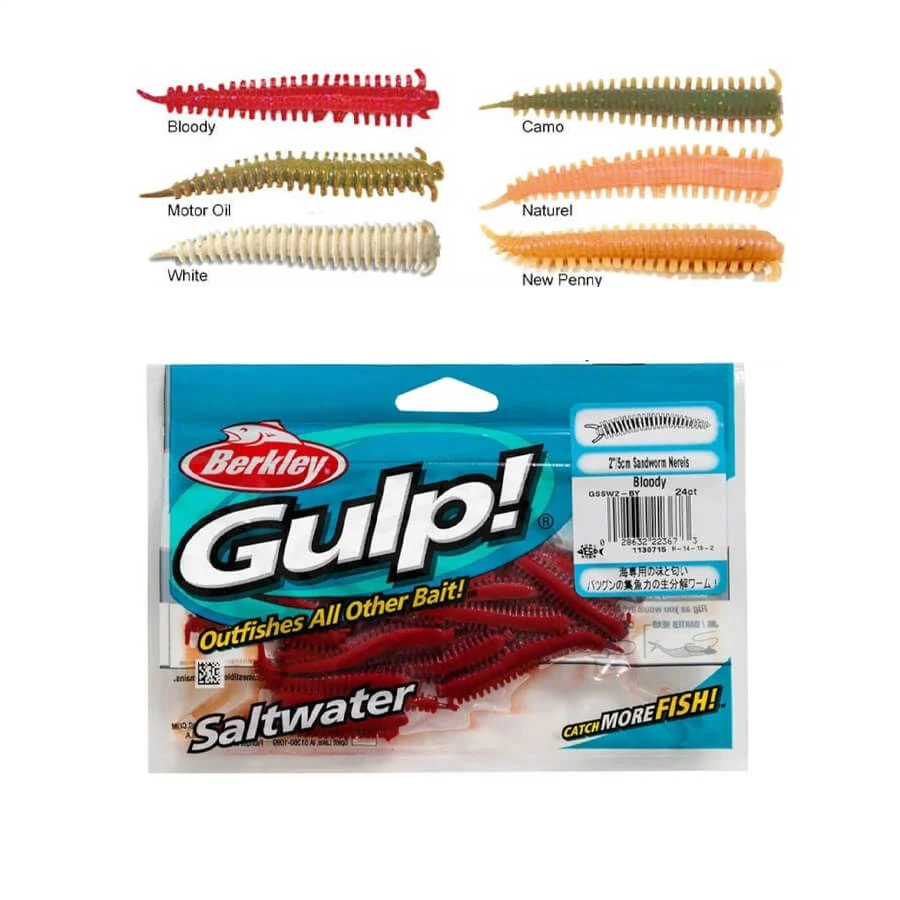 Berkley Gulp Sandworm 2''/5cm Sahte Yem 24.lü