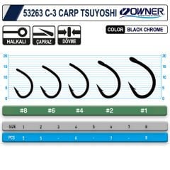 Owner 50923 C 3 Carp Tsuyoshi Sazan İğnesi 2