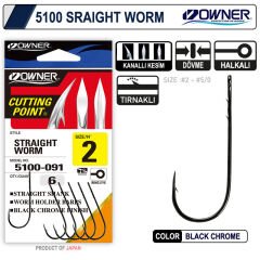 Owner 5100 Uzun Saplı Lüfer İğnesi Delikli