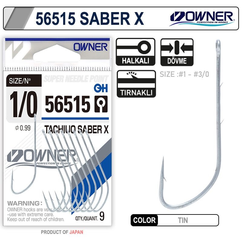 Owner 56515 Tachiuo Saber X Tin İğne 2/0