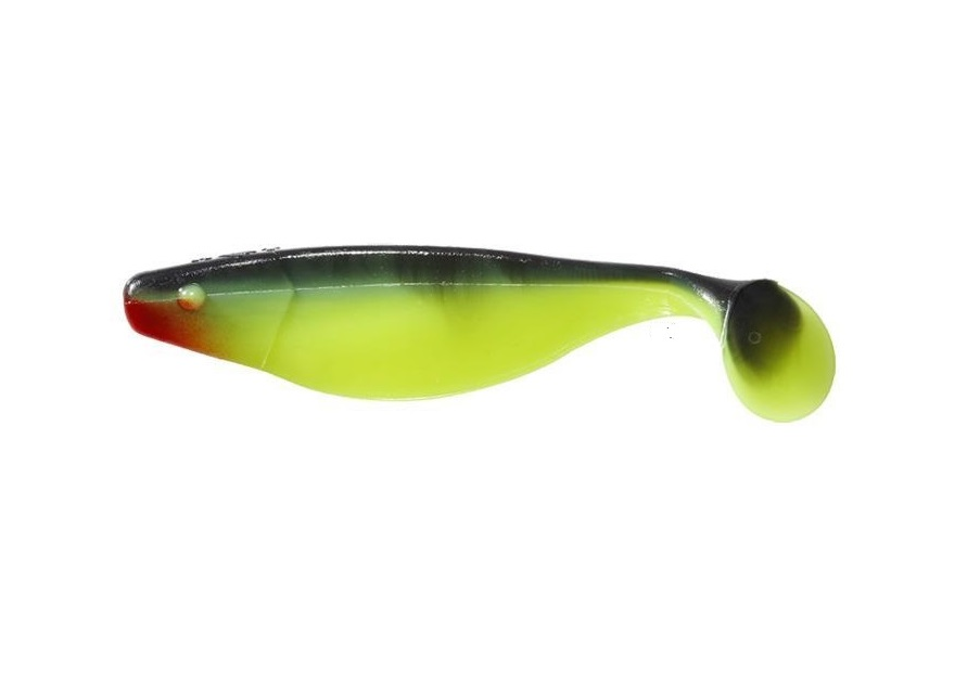 Mister Twister Sassy Shad 10cm Silikon Yem - Chartreuse-Noir-Rouge