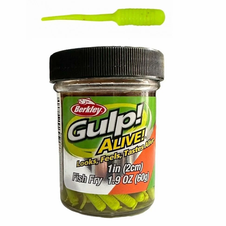 Berkley Gulp Alive Fish Fry 2cm LRF Silikonu Chartreuse