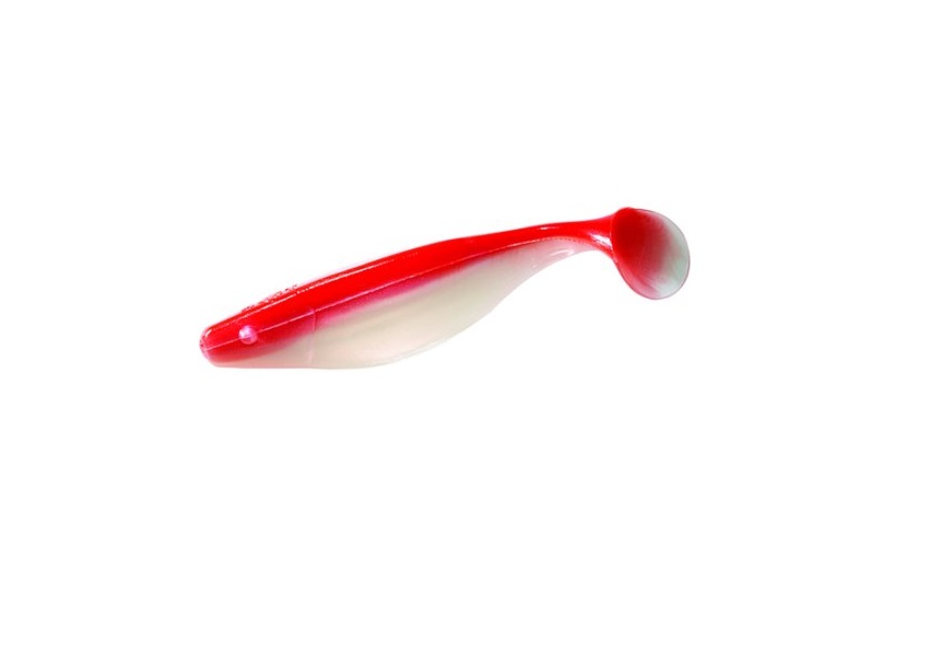 Mister Twister Sassy Shad 10cm Silikon Yem - White Pearl Red Back