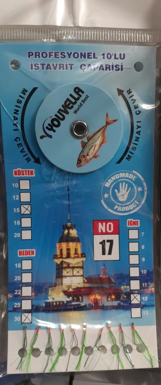 İstavrit Çaparisi 10 İğneli Kolay Açılır - Renk 17 ( 0.15*0.30mm)