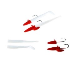 Fujin Micro Sandeel Kit 65mm LRF Silikon 03 Red Head