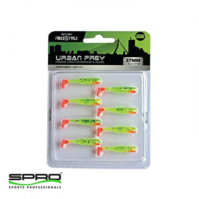 Spro FS UP Slug Shads 37mm Sil.Yem Citrus Disco 1/8