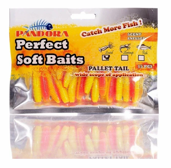 Pandora Perfect Soft Baits Pallet Tail 7 cm (15.li Paket) Pink Lemon - Karides Kokulu