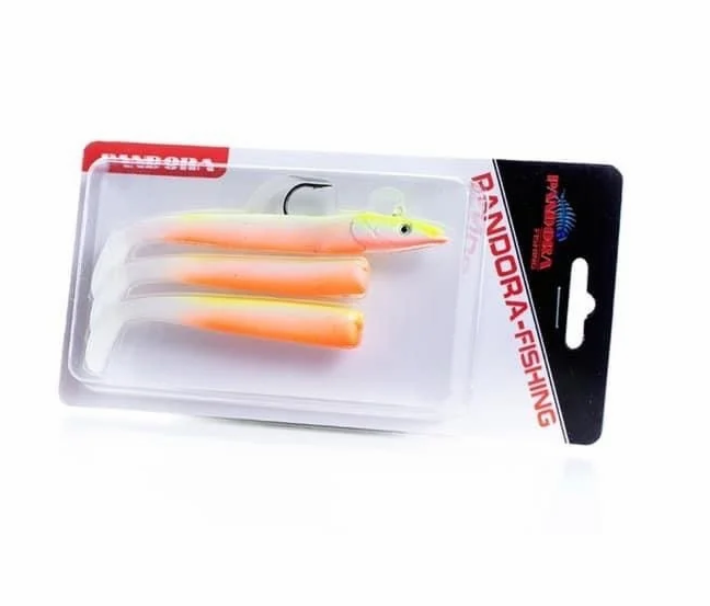 Pandora Sandel 10cm 14gr Silikon Yem Chartreuse-Orange -White Body