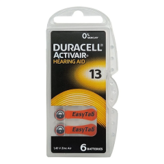 Duracell Activair 13 Numaralı İşitme Cihazı Pili ( 6.lı)